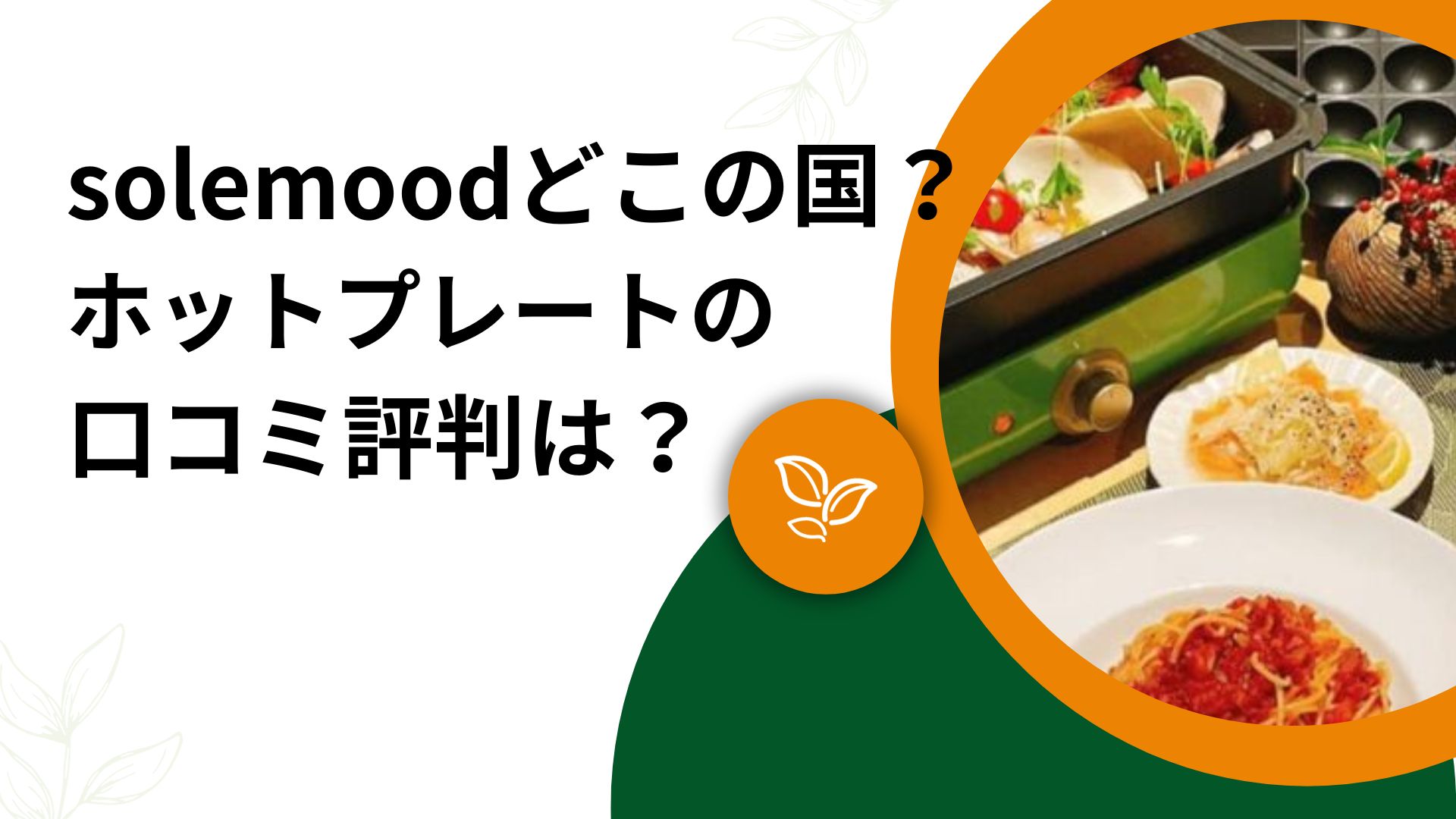 Solemoodどこの国　ホットプレート　レビュー評判口コミ　